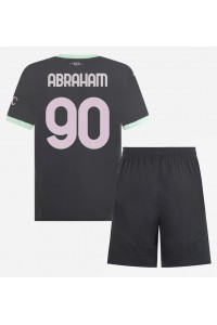 AC Milan Tammy Abraham #90 Babyklær Tredje Fotballdrakt til barn 2024-25 Korte ermer (+ Korte bukser)